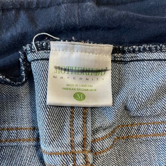 Motherhood Maternity Jeans Petite Medium Stretch Bootcut Below Belly Band Denim - Picture 7 of 12